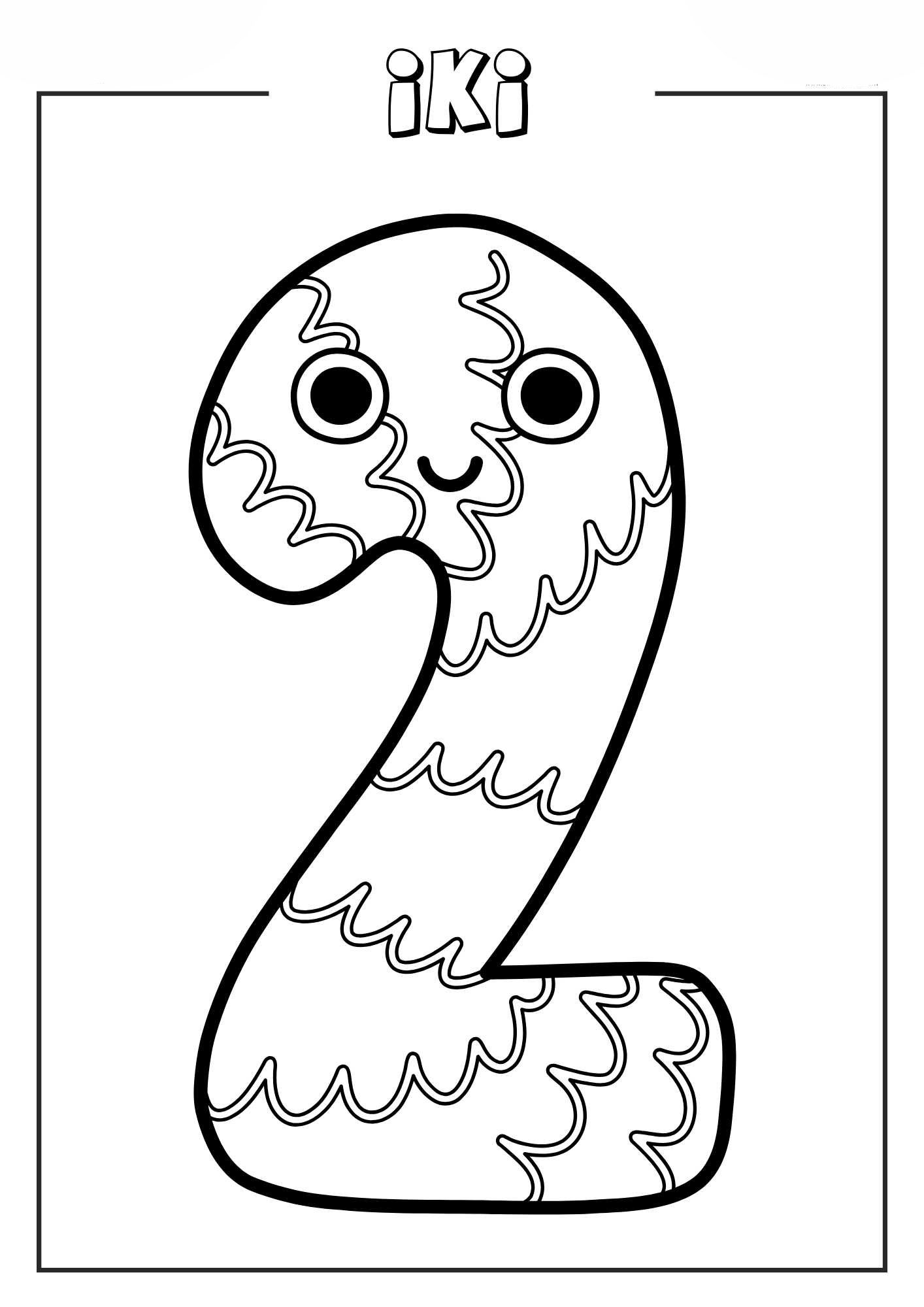 2 Rakamı Boyama Sayfası