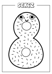 8 Rakamı Boyama Sayfası