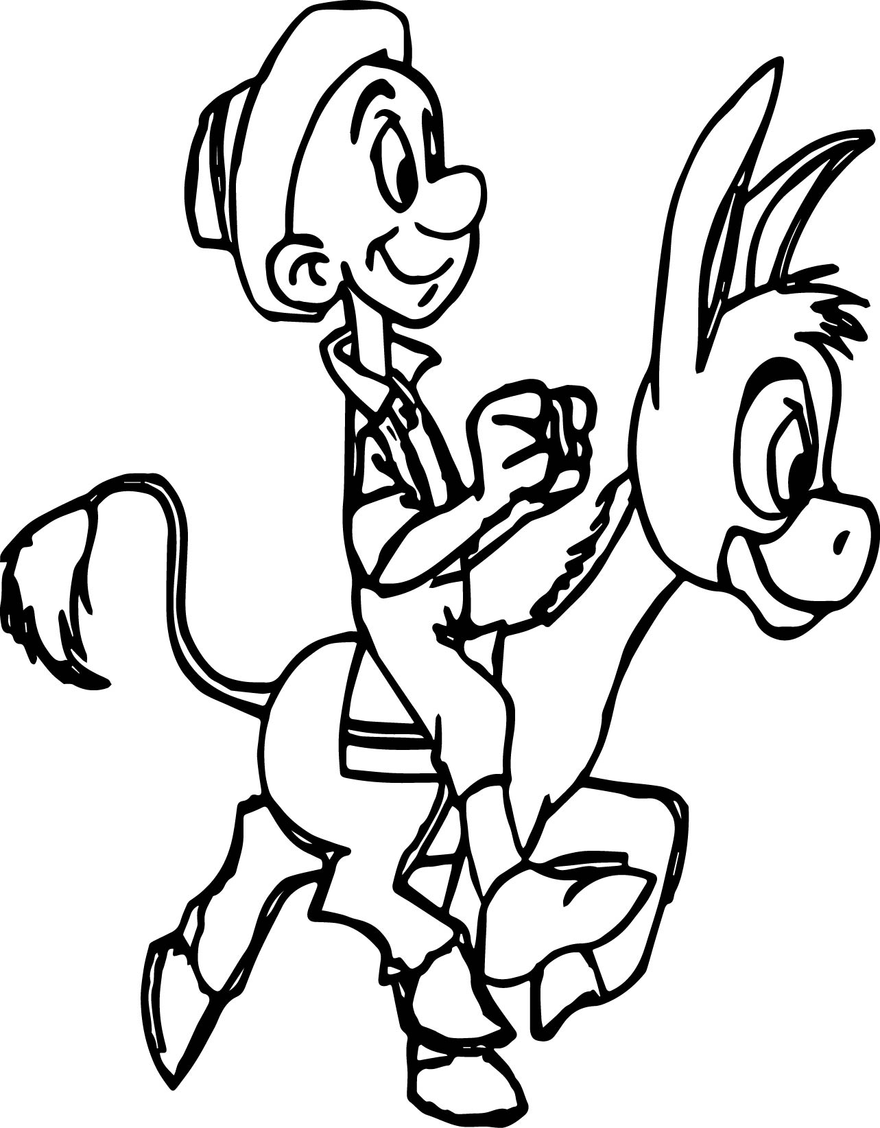 Keloğlan ve Eşeği Boyama Sayfası