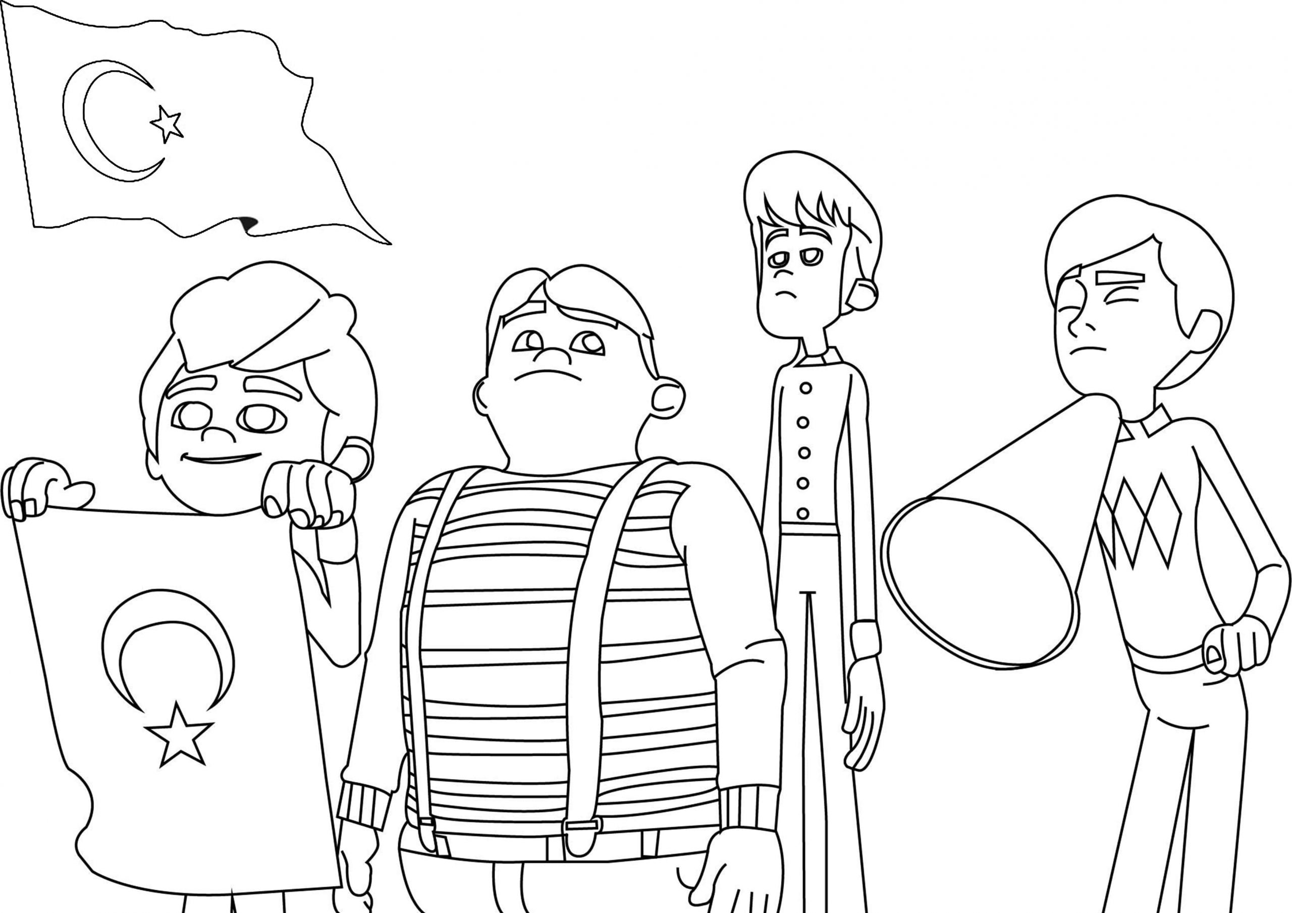 Rafadan Tayfa Ekip Boyama Sayfası