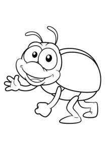 Ağustos Böceği Boyama Sayfası
