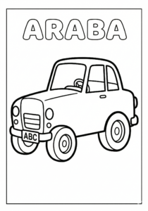 Küçük Araba Boyama Sayfası