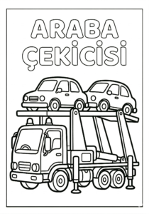 Araba Çekicisi Boyama Sayfası