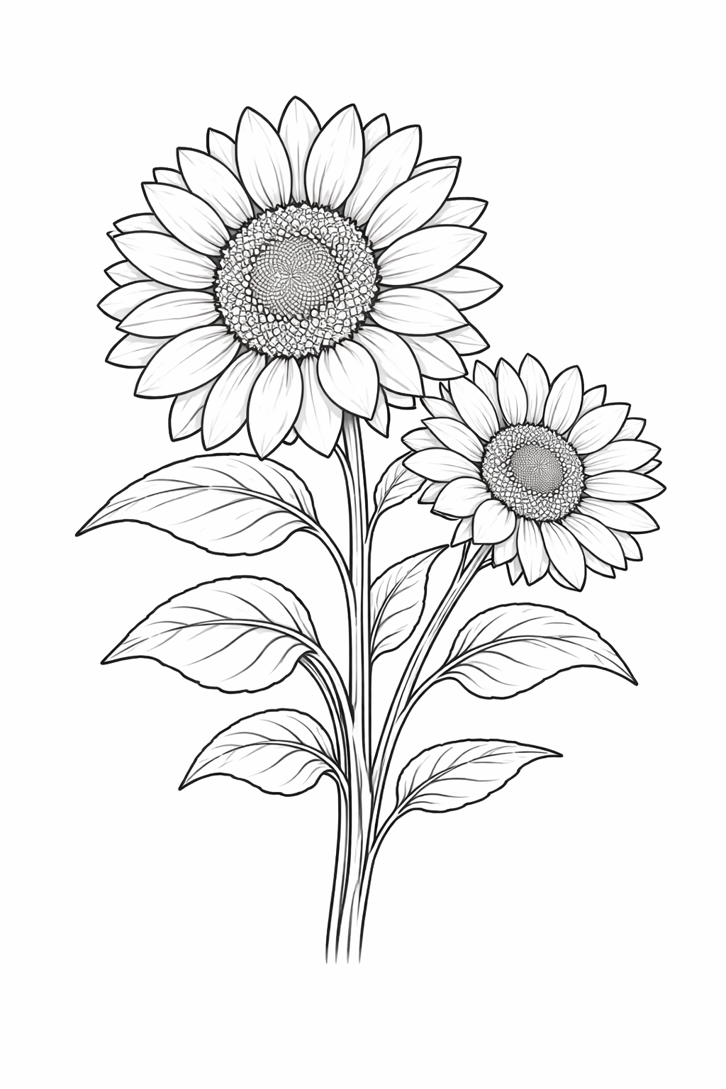 Ayçiçeği Resmi Boyama Sayfası