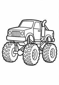 Canavar Araba Boyama Sayfası indir