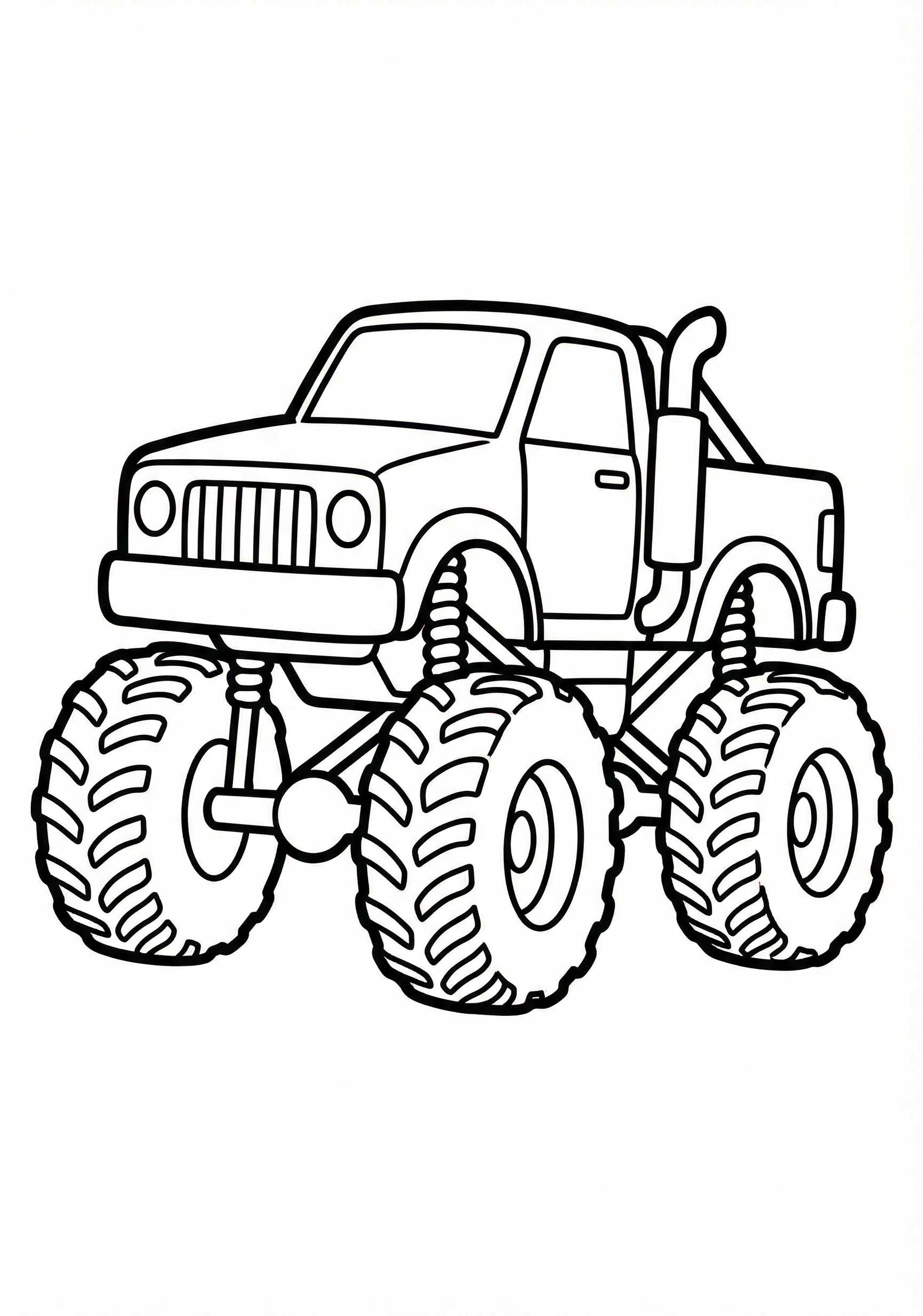 Canavar Araba Boyama Sayfası indir