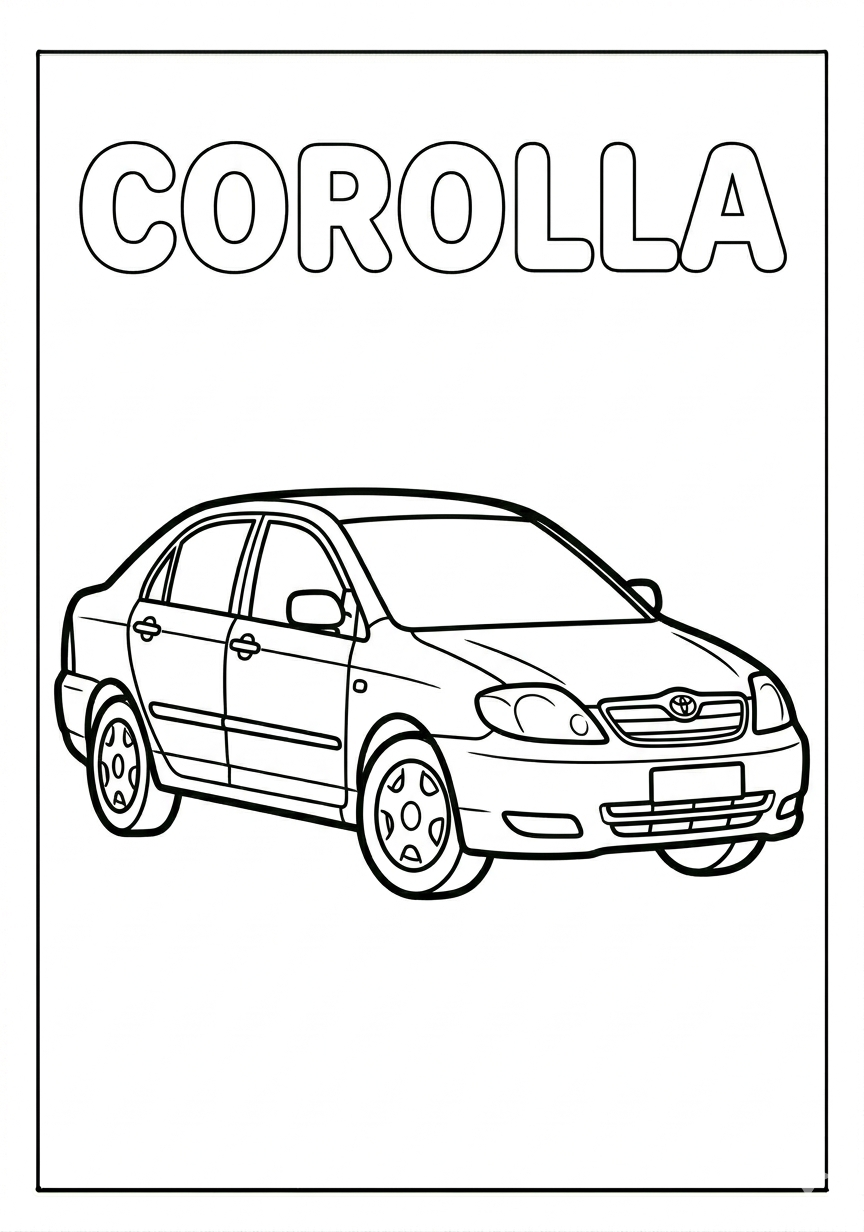 Toyota Corolla Boyama Sayfası