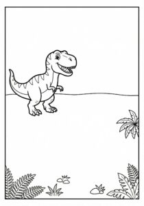 Dinozor Boyama Sayfası-4