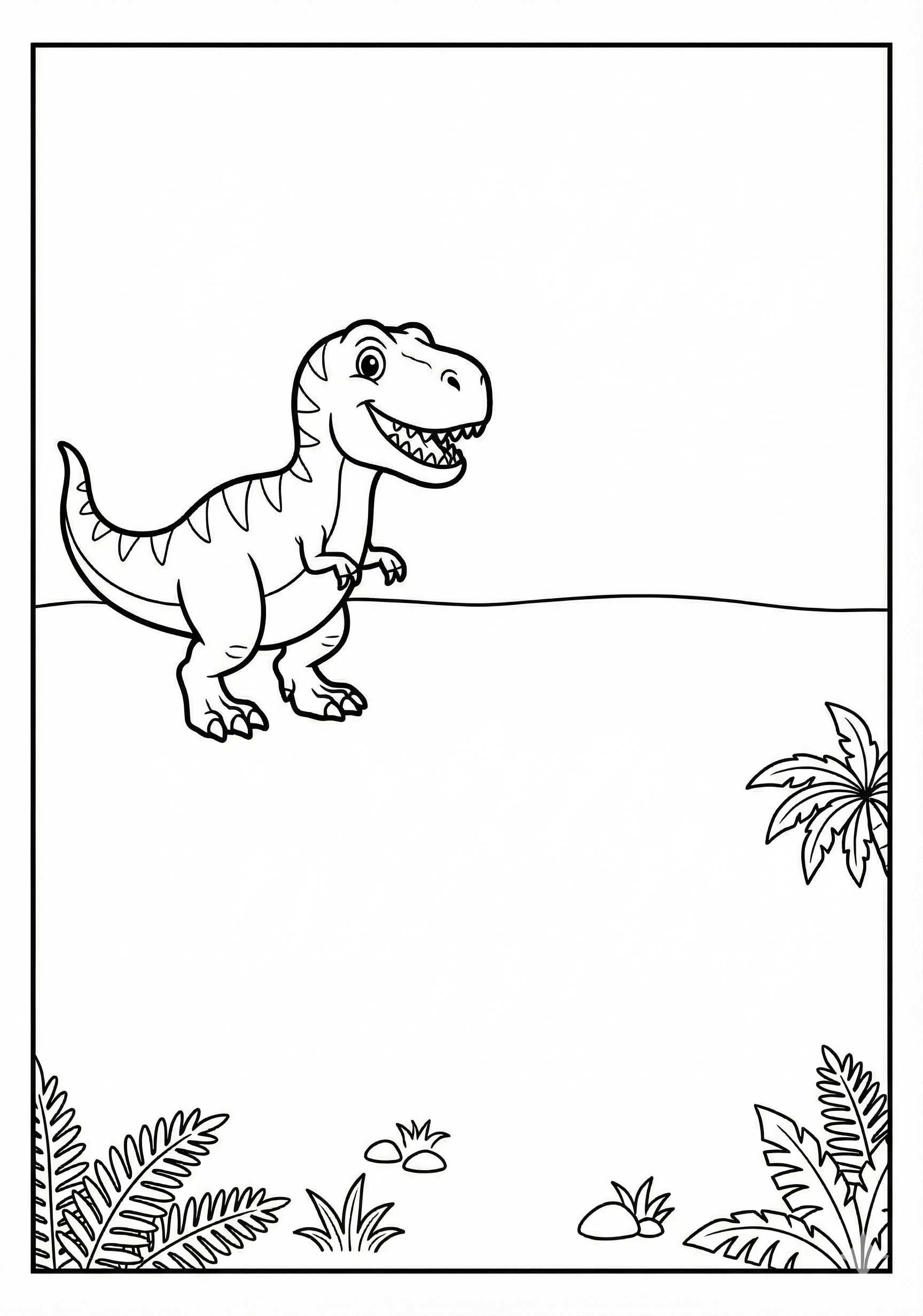 Dinozor Boyama Sayfası-4