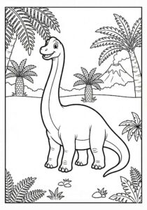 Dinozor Boyama Sayfası-7