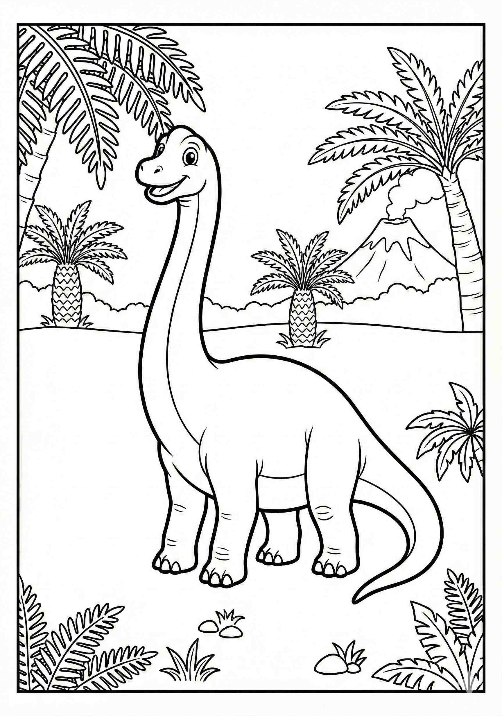 Dinozor Boyama Sayfası-7