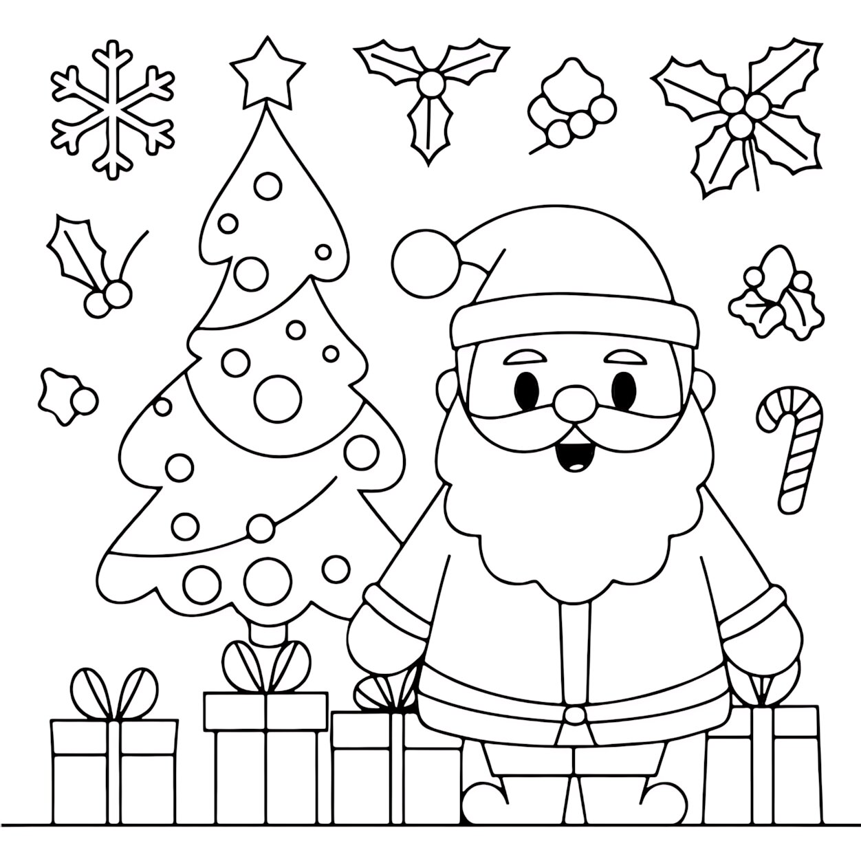 Eğlenceli Noel Boyama Sayfası