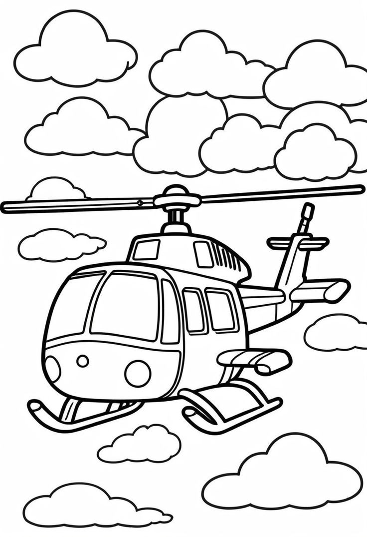 Helikopter Boyama Sayfası