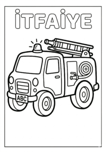 İtfaiye Boyama Sayfası