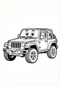 Jeep Arazi Aracı Boyama Sayfası