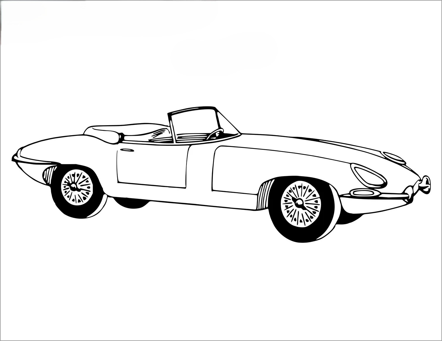 Klasik Araba Boyama Sayfası