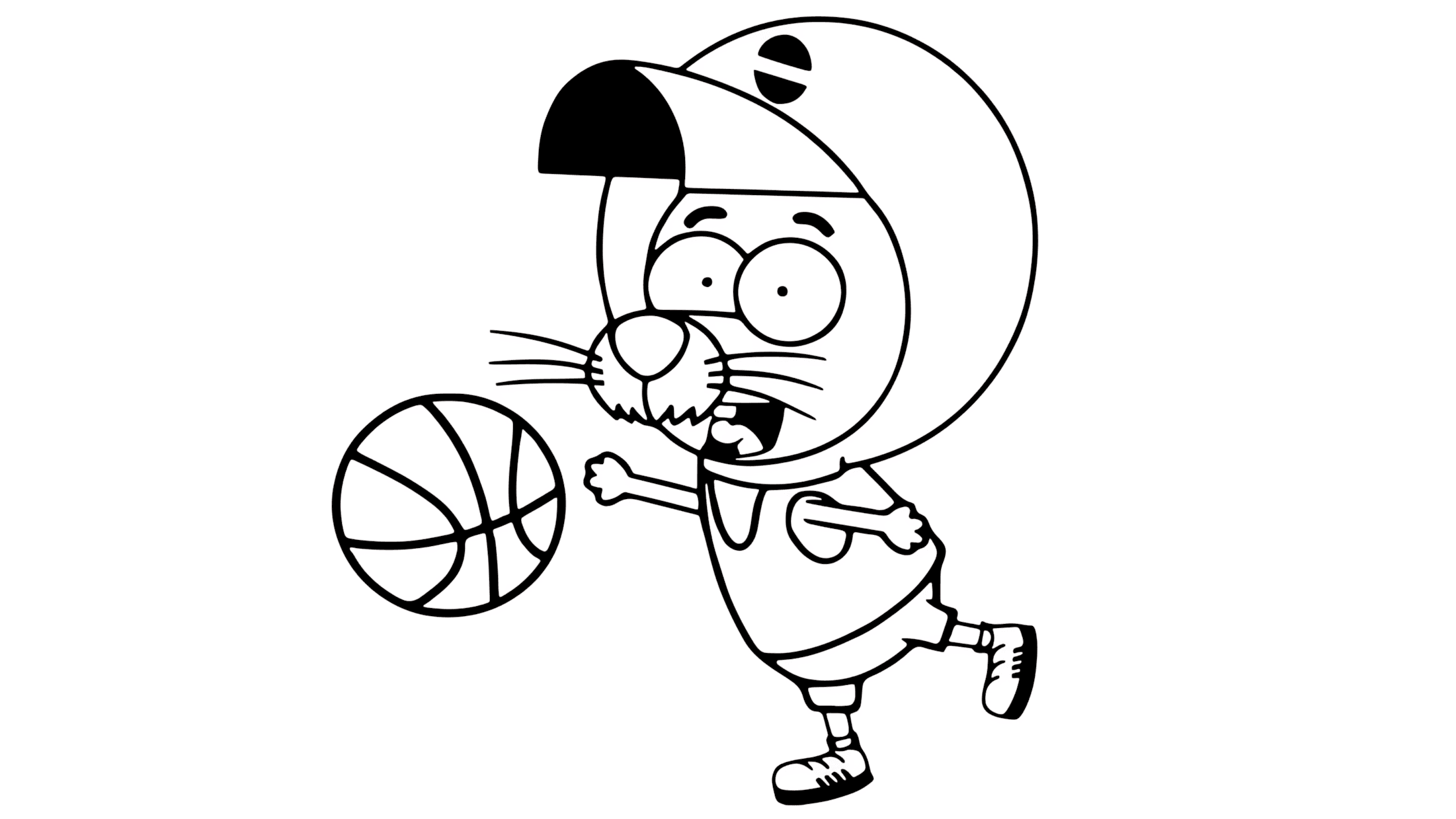 Basketbol Oynayan Kral Şakir Boyama Sayfası