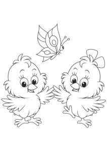 Kuşlar Boyama Sayfası