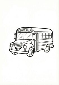 Okul Otobüsü Boyama Sayfası