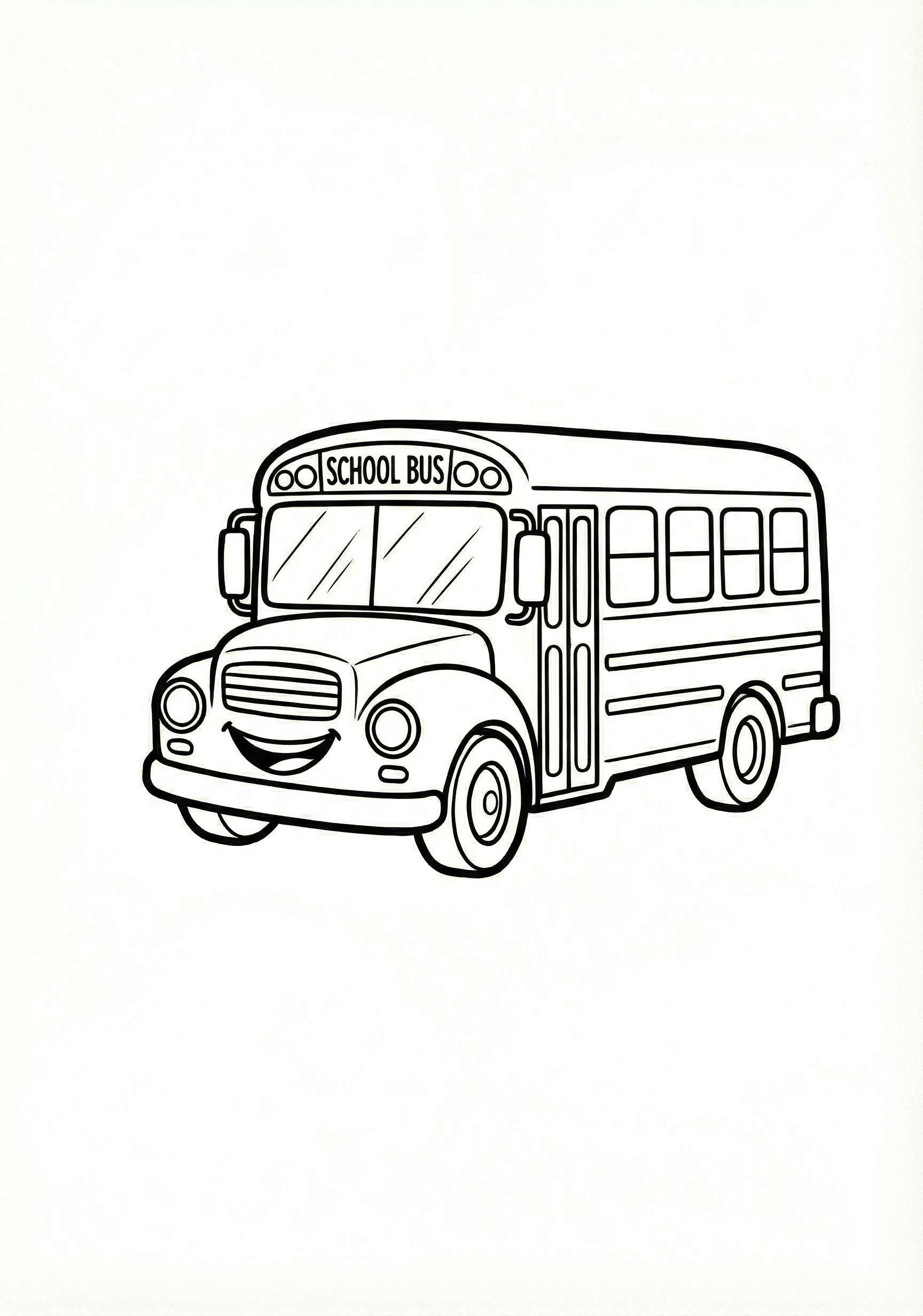 Okul Otobüsü Boyama Sayfası