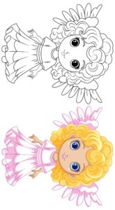 Peri Kızı Boyama Sayfası-1