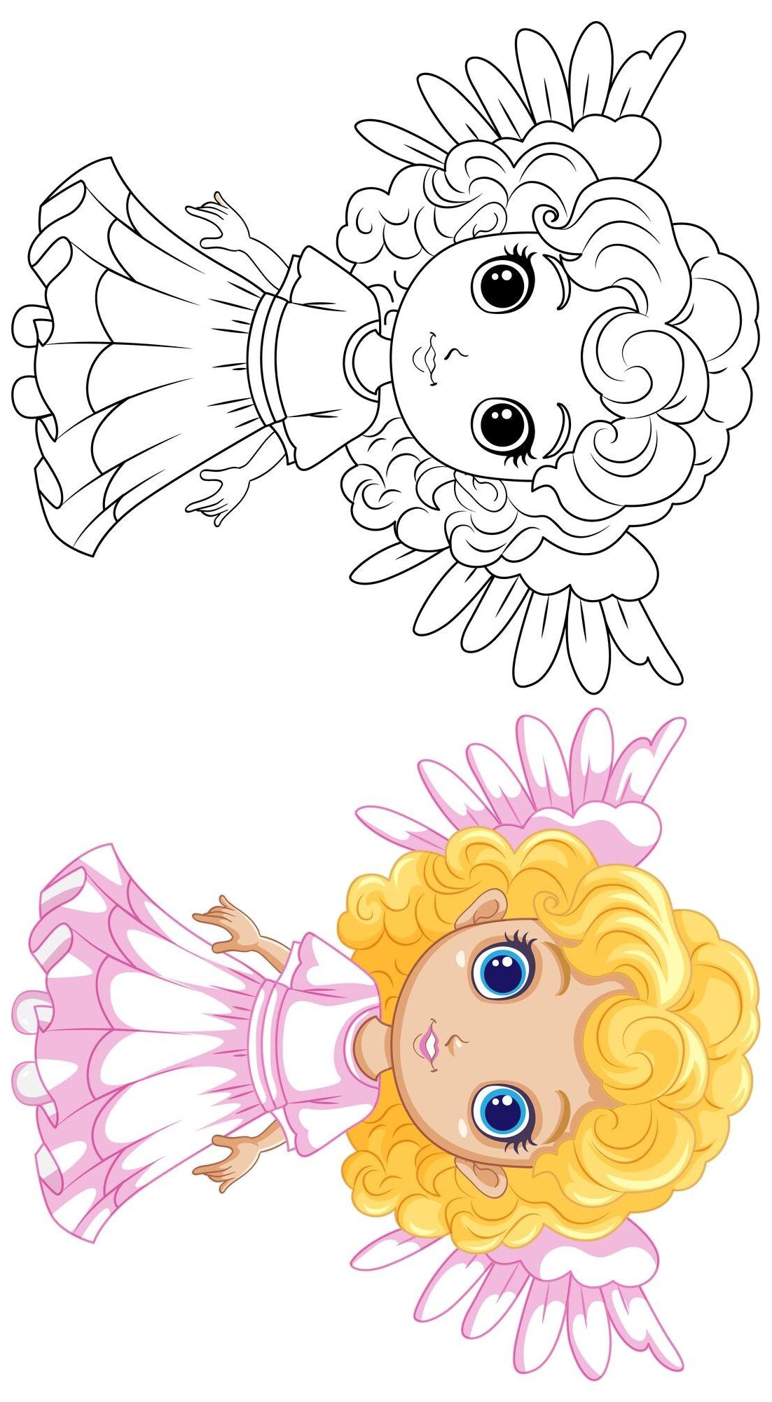 Peri Kızı Boyama Sayfası-1