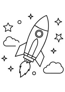 Roket Boyama Sayfası-1