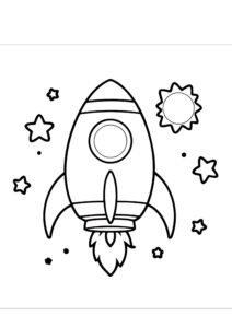 Roket Boyama Sayfası-3