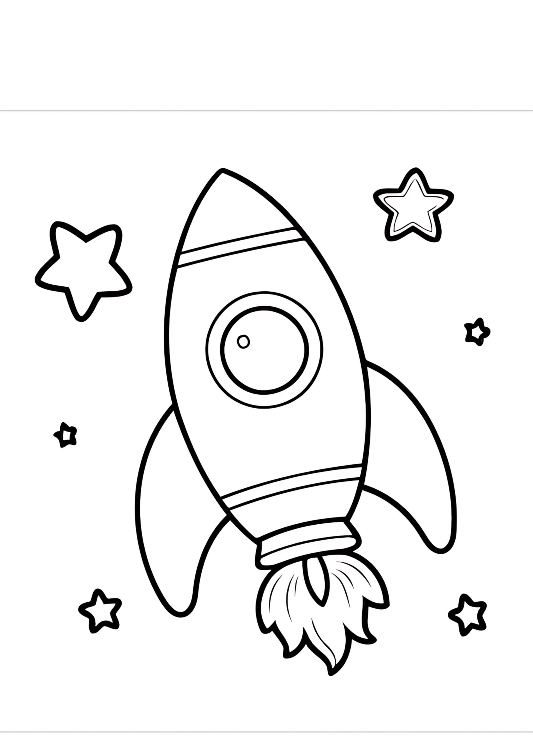 Roket Boyama Sayfası-4