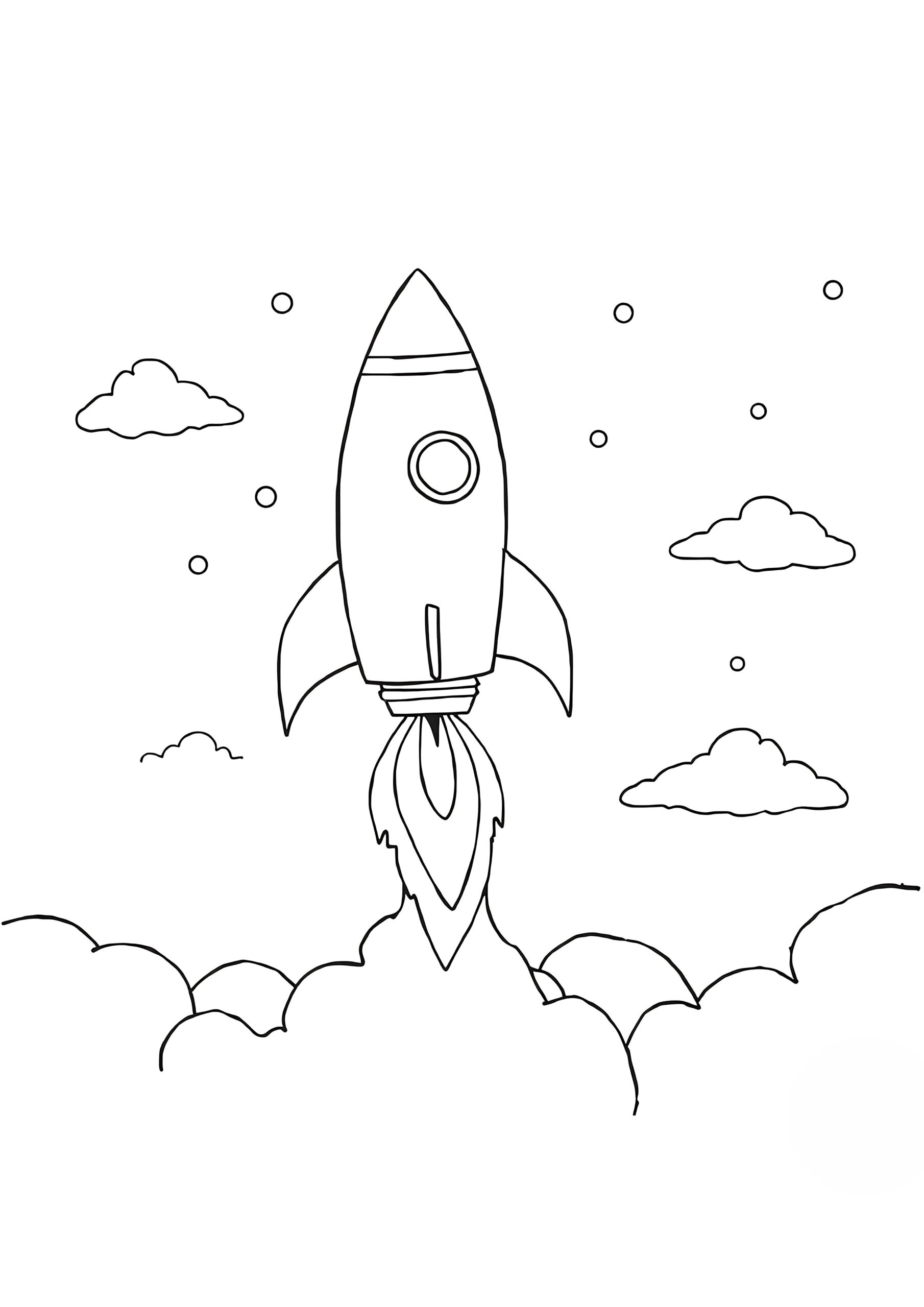 Roket Boyama Sayfası-6