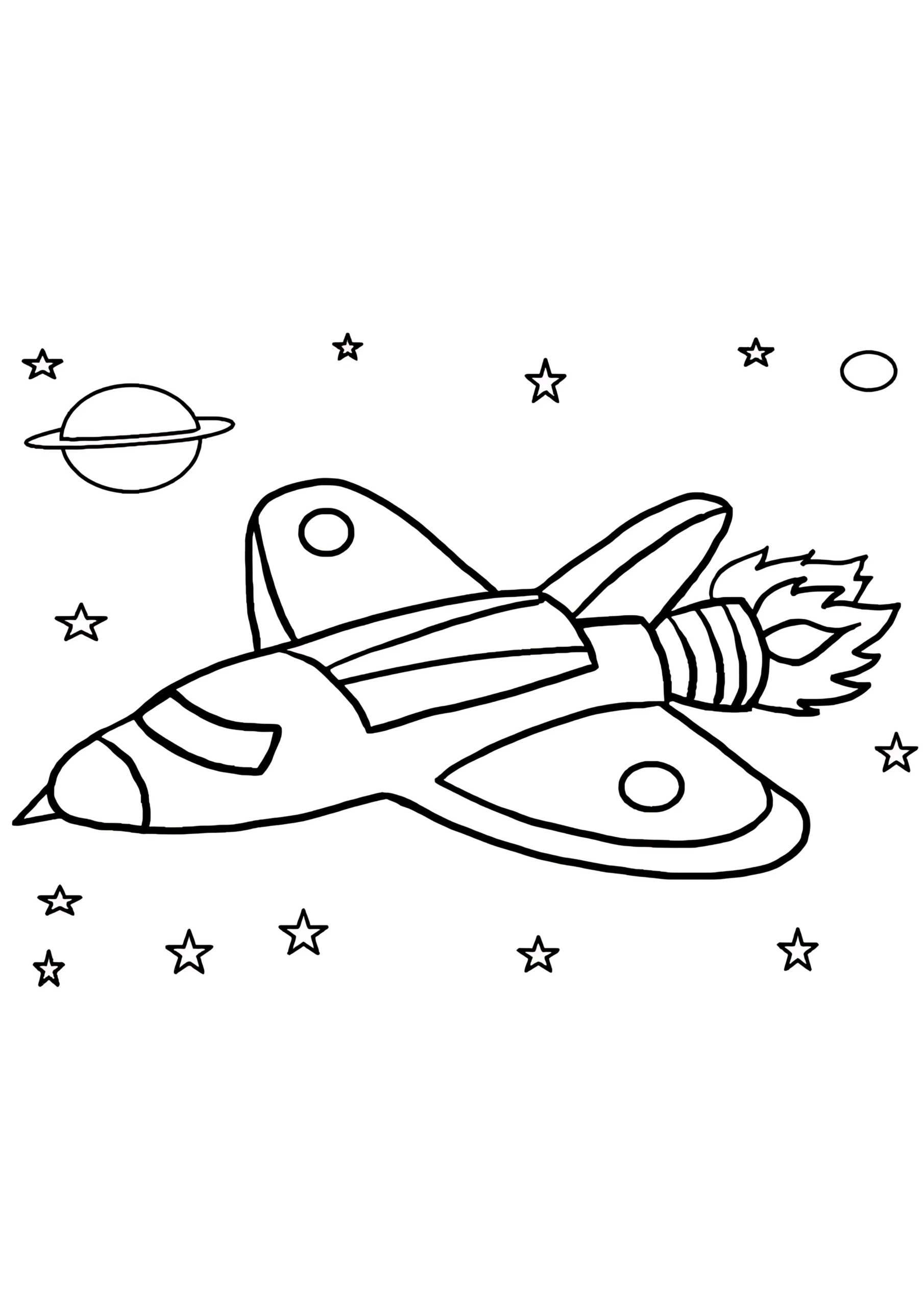 Uzay Aracı Boyama Sayfası