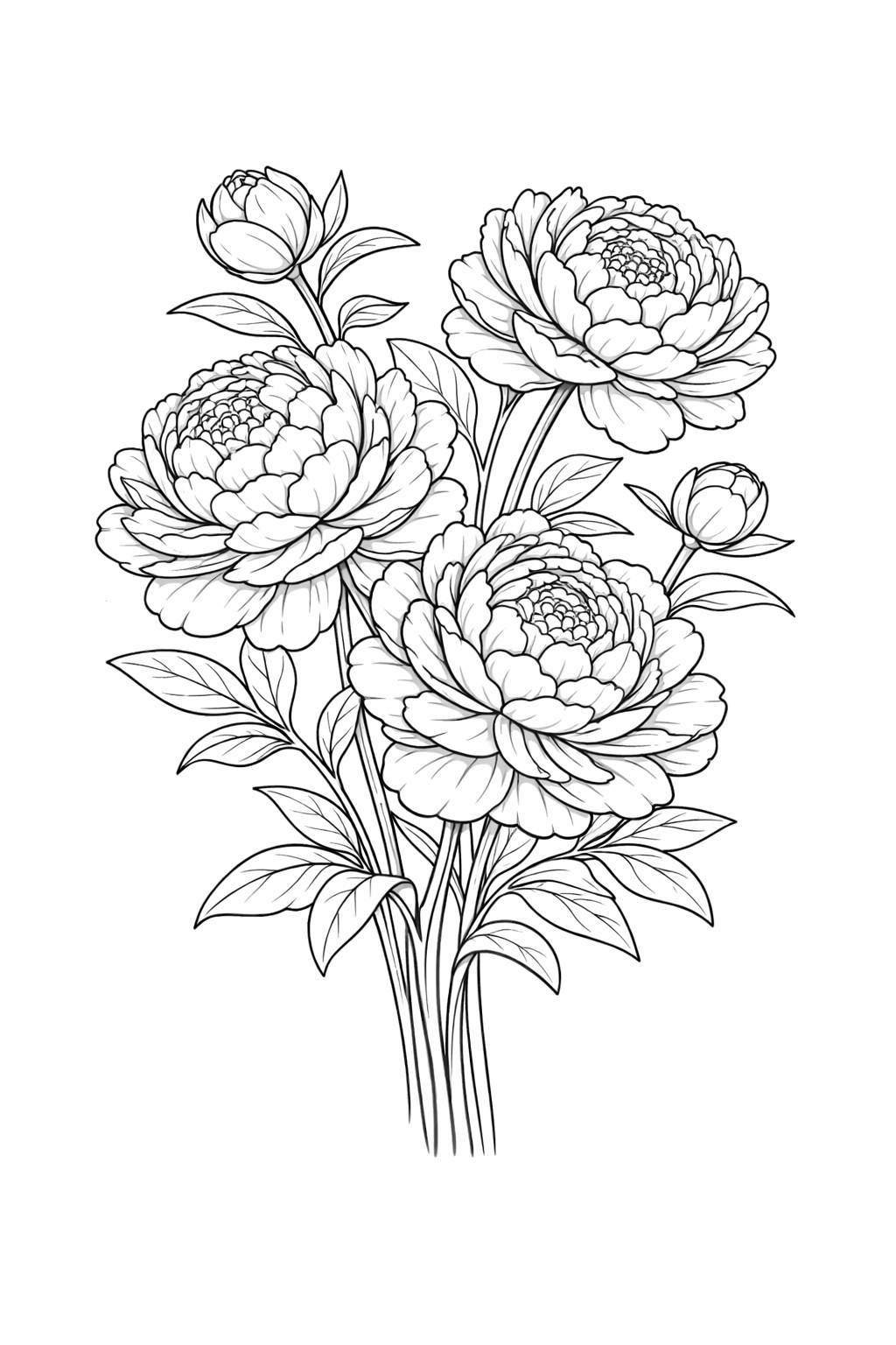 Şakayık Çiçeği Ücretsiz Boyama Sayfası