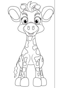 Zürafa Boyama Sayfası indir