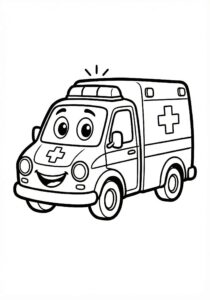 Sevimli Ambulans Resmi Boya