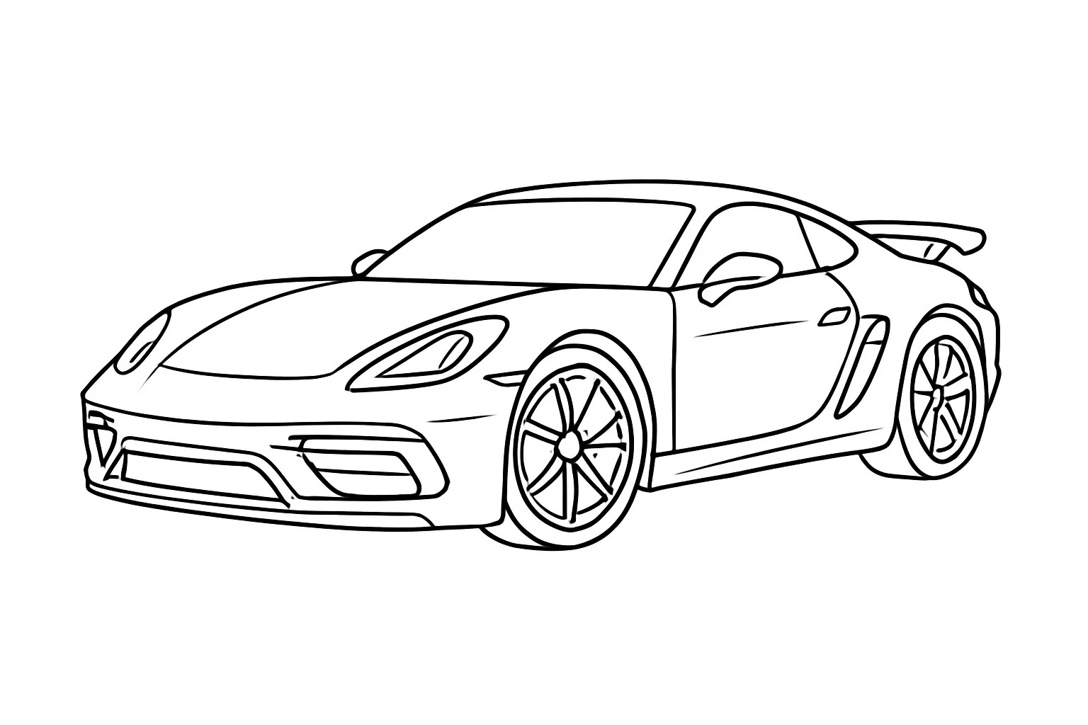 Spor Araba Boyama Sayfası indir