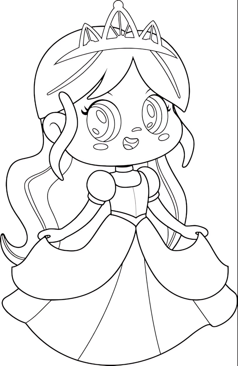 Tatlı Kız Boyama Sayfası