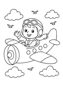 Uçak Boyama Sayfası