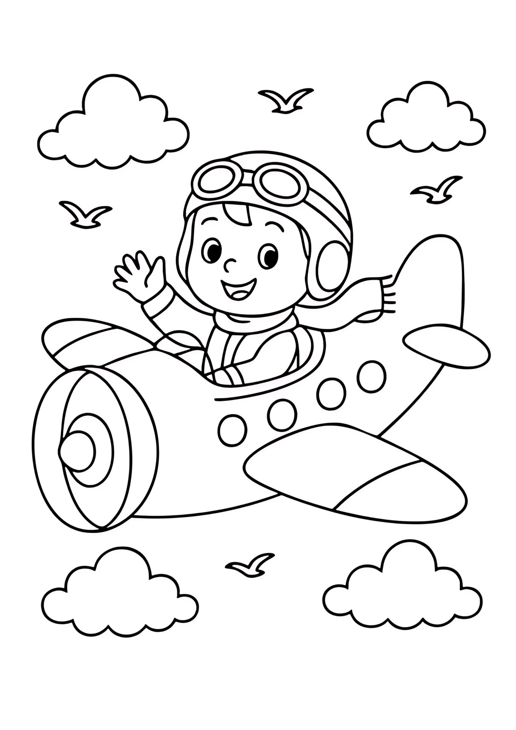 Uçak Boyama Sayfası