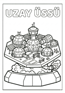 Uzay Üssü Boyama Sayfası