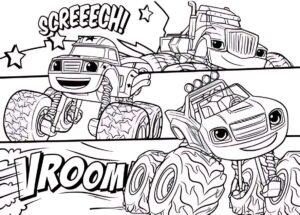 Blaze Canavar Makineler Boyama Sayfası Indir 02