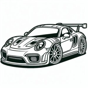 Araba Çizimi Ücretsiz Yazdırılabilir Boyama Sayfası