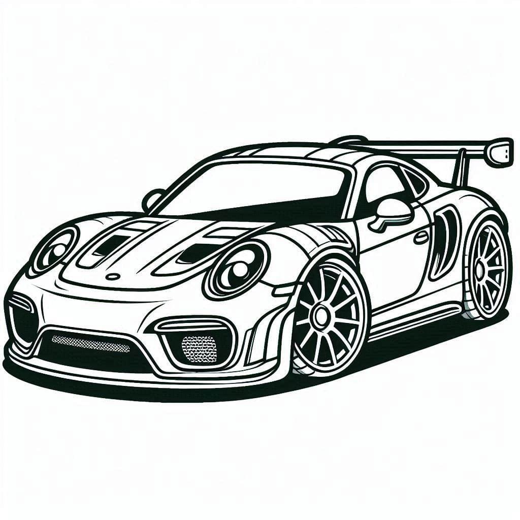 Araba Çizimi Ücretsiz Yazdırılabilir Boyama Sayfası