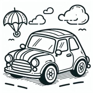 Araba Çizmek Kolay Boyama Sayfası