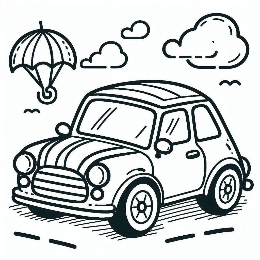 Araba Çizmek Kolay Boyama Sayfası
