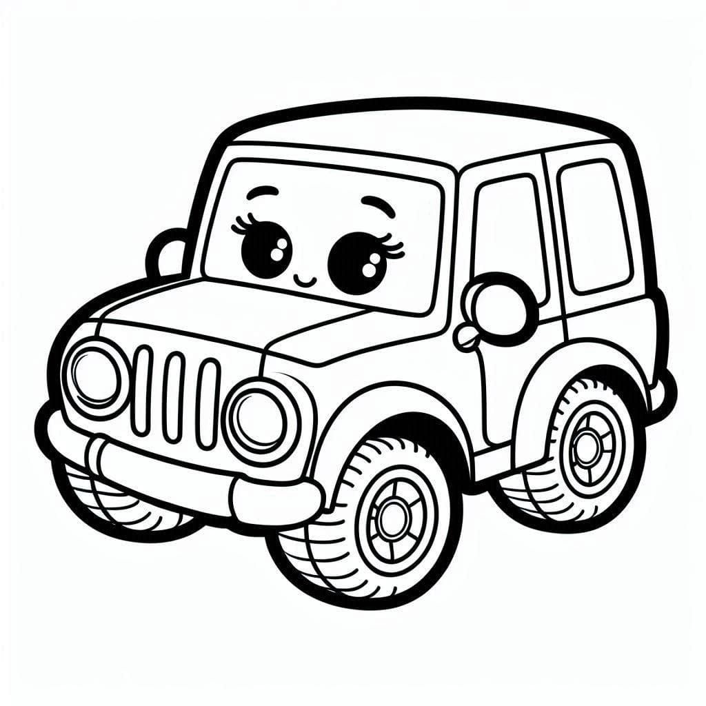 Araba Sayfa 3 Boyama Sayfası