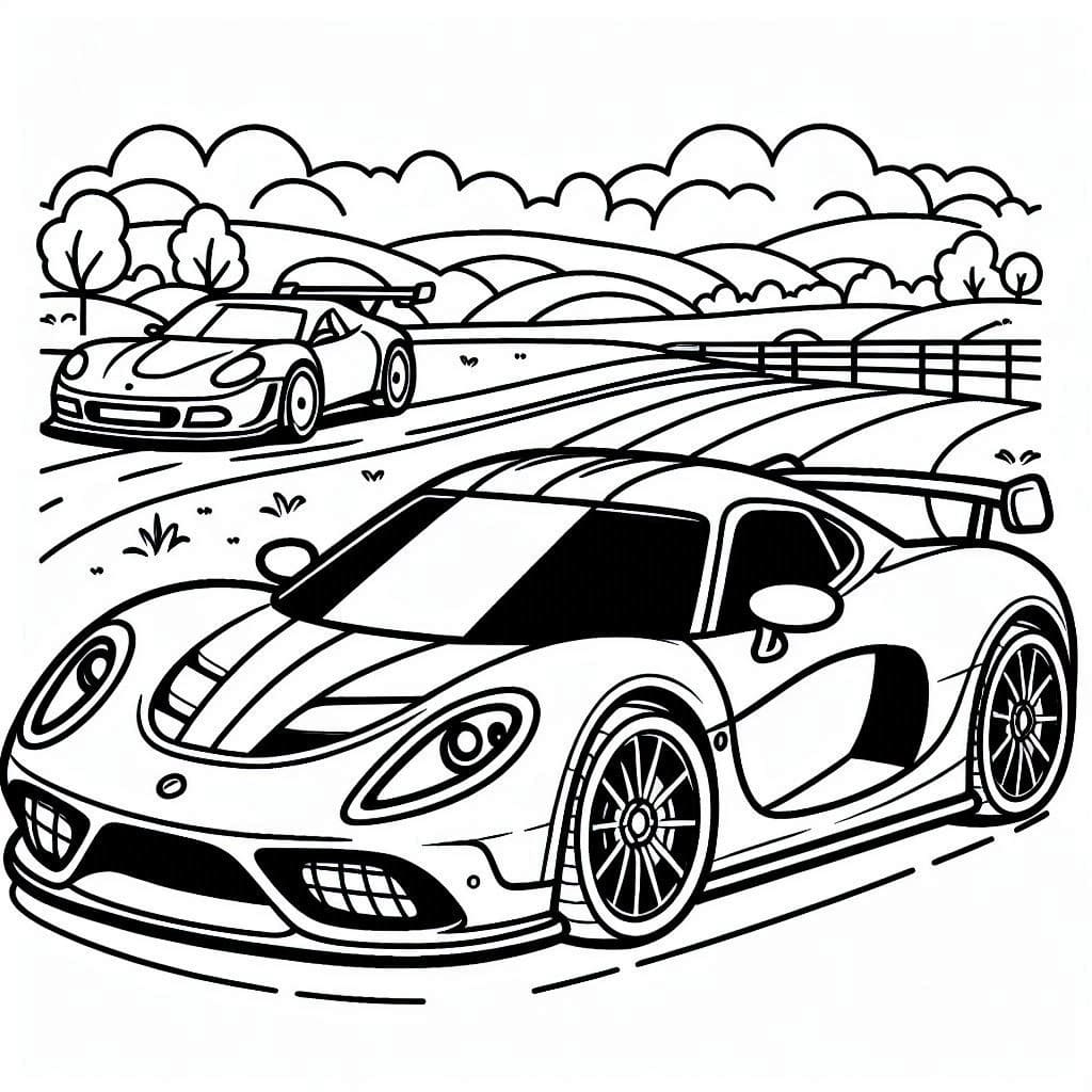 Araba Sayfa 4 Boyama Sayfası