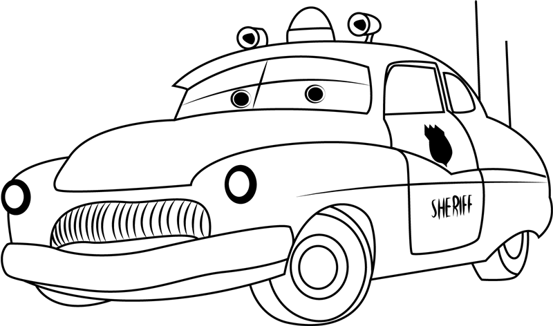 Arabalardan Şerif Boyama Sayfası