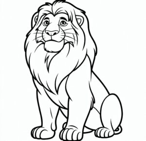 Aslan Kral'Dan Mufasa Boyama Sayfası