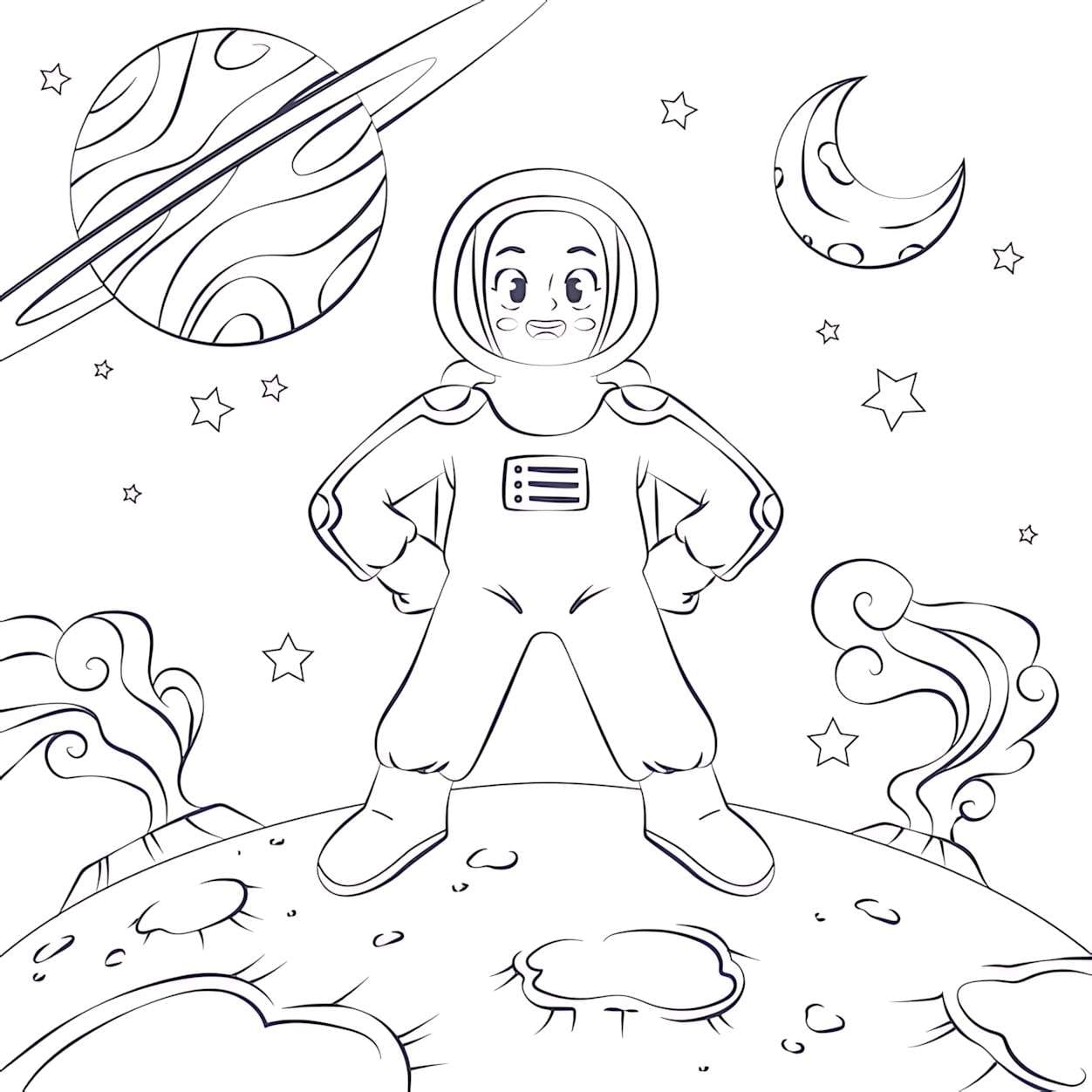 Astronot Boyama Sayfası