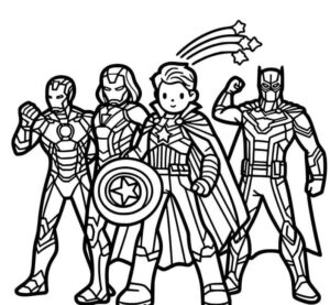 Avengers (Yenilmezler) Boyama Sayfası Indir 05